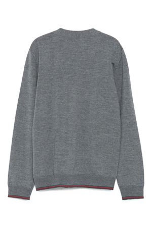 grey cotton cardigan GUCCI KIDS | 832635XKEXU1127